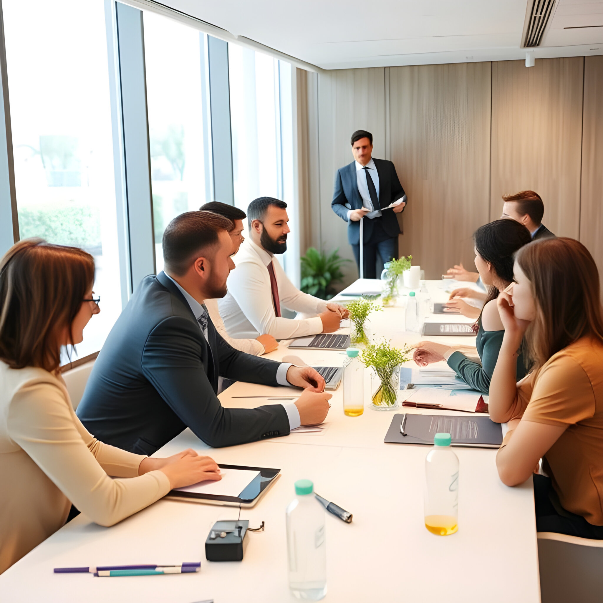 Consultants en réunion